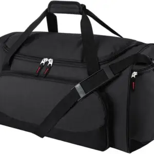 Gym Bag for Men - 55L Black Durable Large Duffle Bag