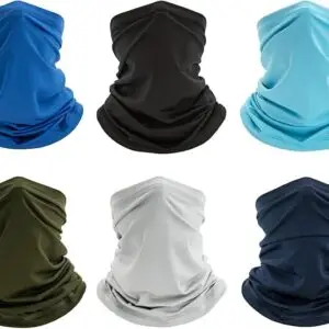 6 Pack Neck Gaiter Bandana Face Mask