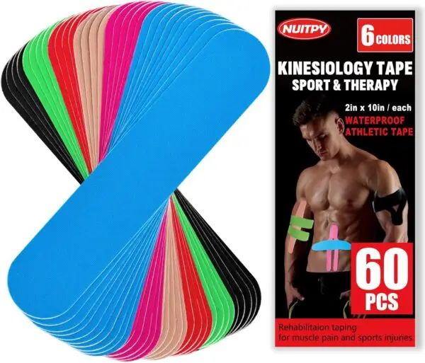 60PCS Precut Kinesiology Tape Strips